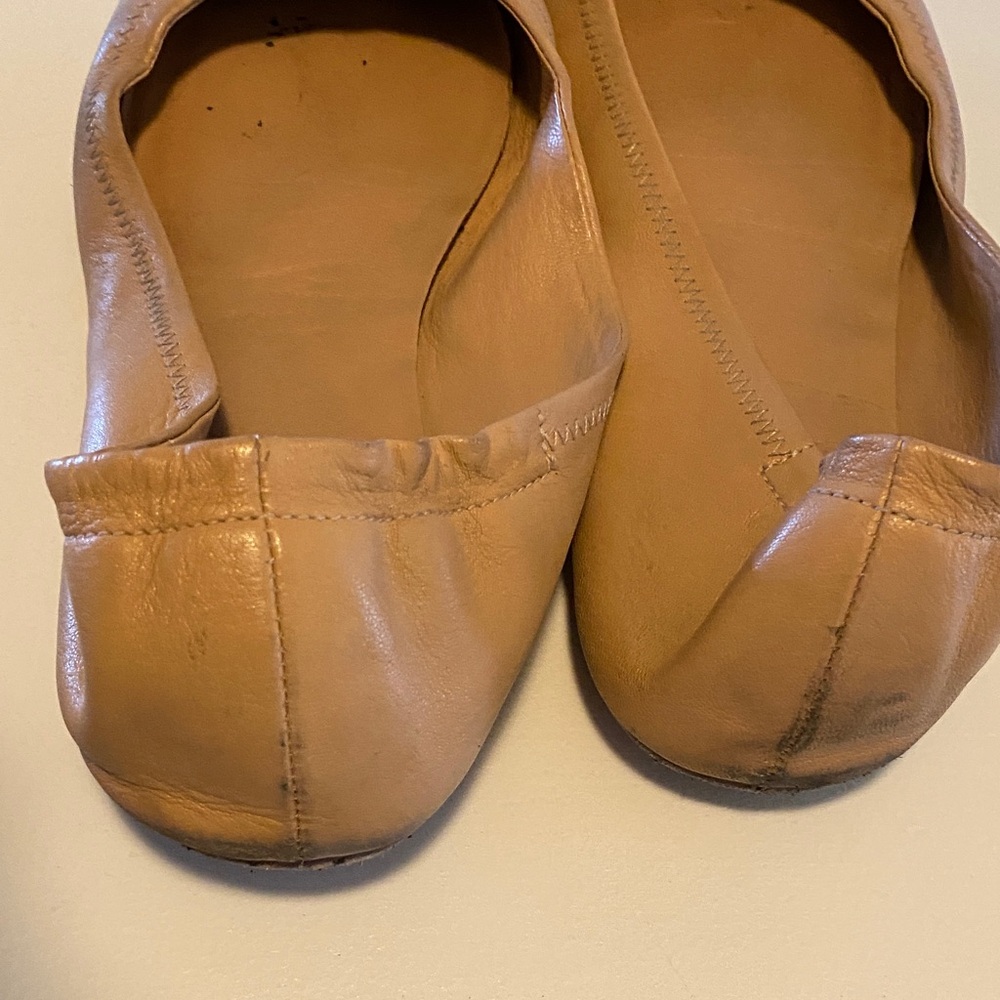 Tory Burch Camel Leather Flats - Picture 4 of 5